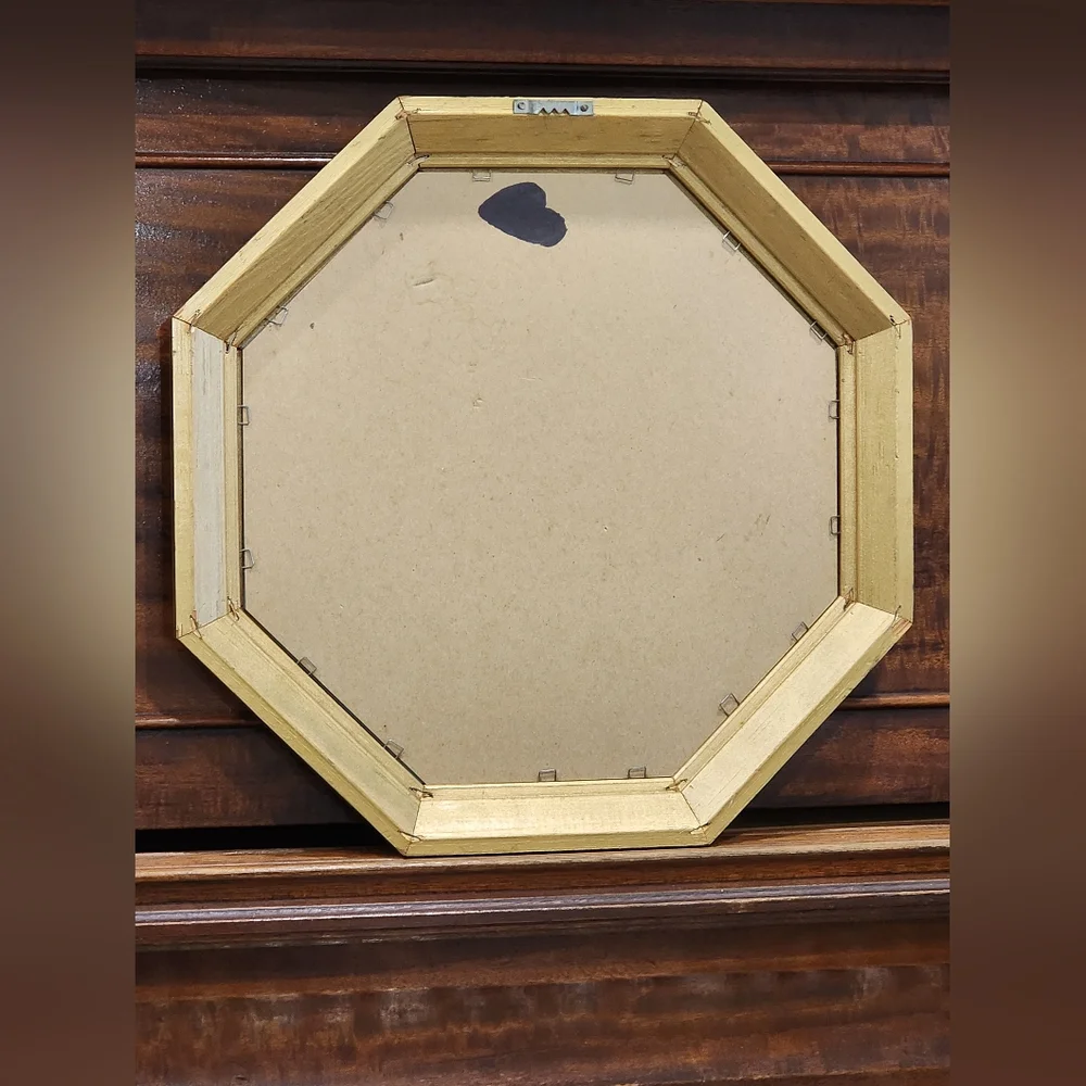 Octagonal Gold Framed Mirror